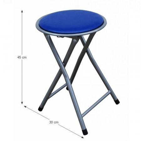 Taburet pliabil/scaun, albastru, IRMA [1]