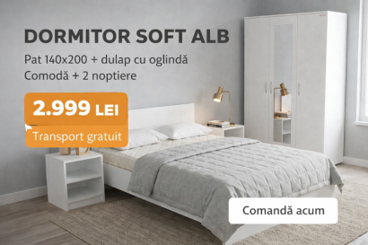 Dormitor modern Soft Alb