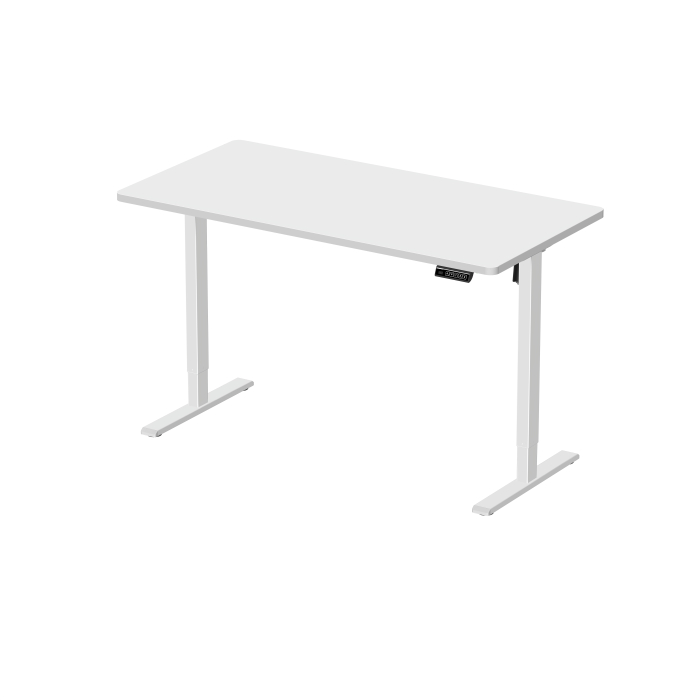 birou reglabil electric alb 120x60 blat inclus cadru metalic [2]