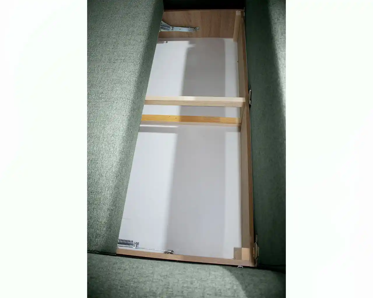 Coltar living extensibil cu lada depozitare si suprafata de dormit culoare verde [5]
