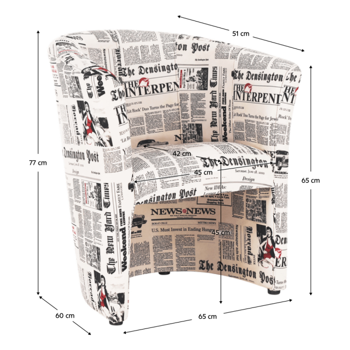 fotoliu-cafenea-cuba-textil-motiv-ziare-office-horeca [2]