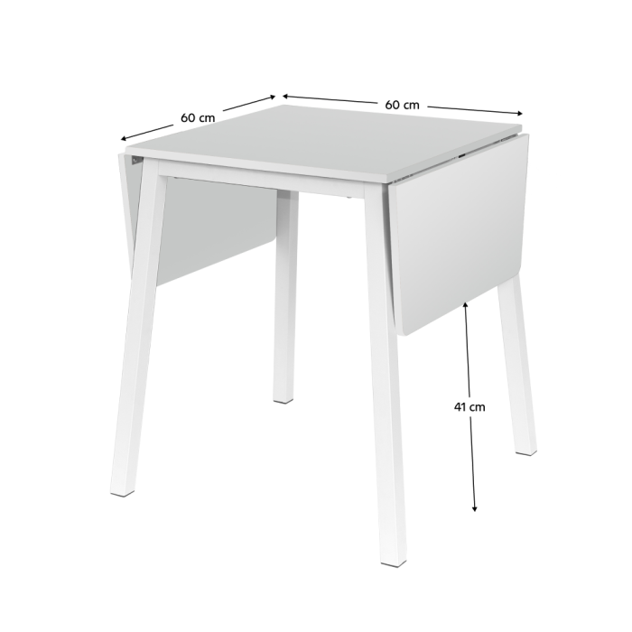 Masa dining extensibila MAURO MDF metal alb [4]