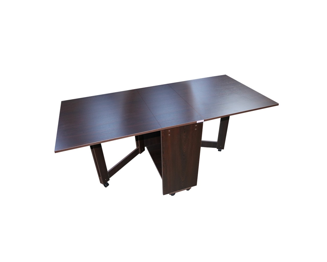 Masă Extensibilă Pliabilă cu Role pentru 4-8 Persoane – Wenge [2]