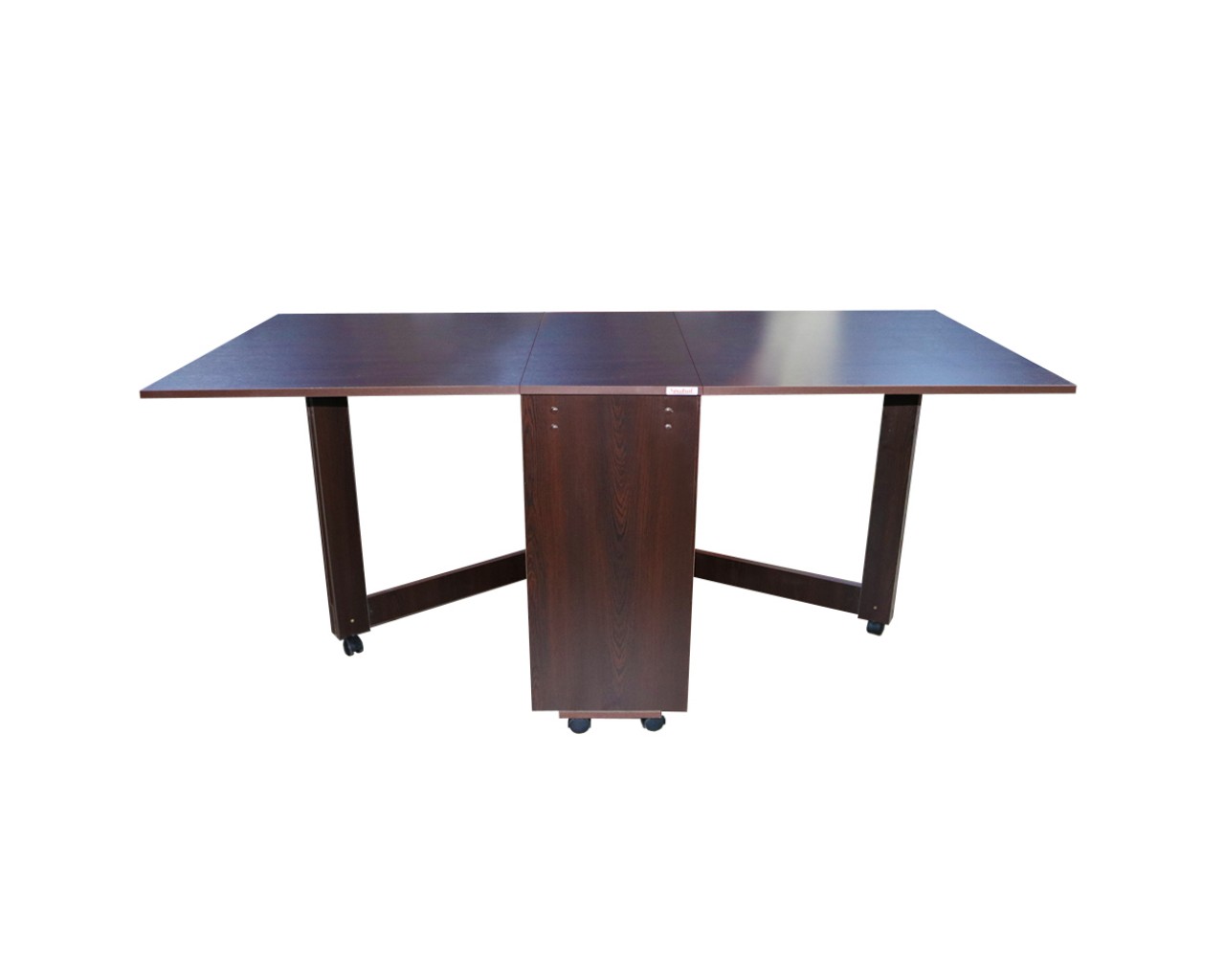 Masă Extensibilă Pliabilă cu Role pentru 4-8 Persoane – Wenge [3]