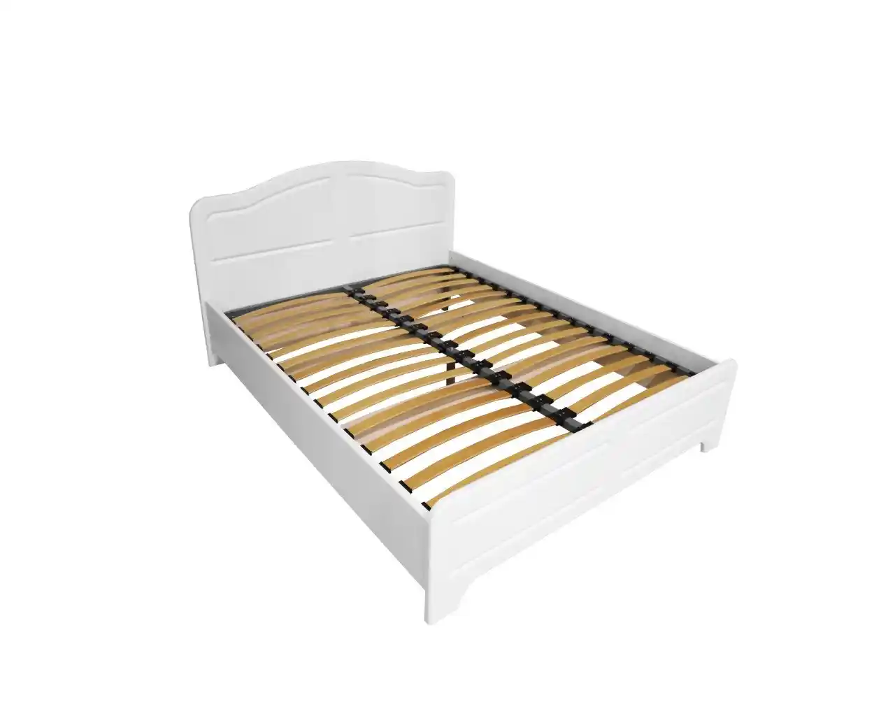 Pat Matrimonial Alb 140x200 cm MDF – Produs Outlet [4]