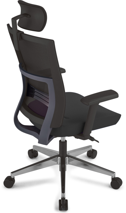 Scaun ergonomic NEXT PDH – mesh și stofa neagră pentru birou [2]