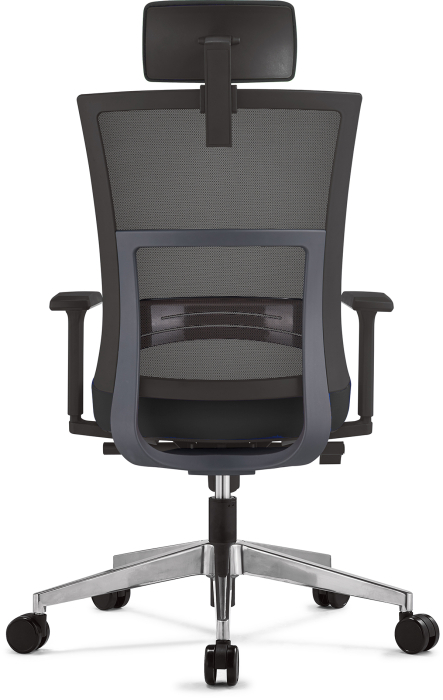 Scaun ergonomic NEXT PDH – mesh și stofa neagră pentru birou [3]