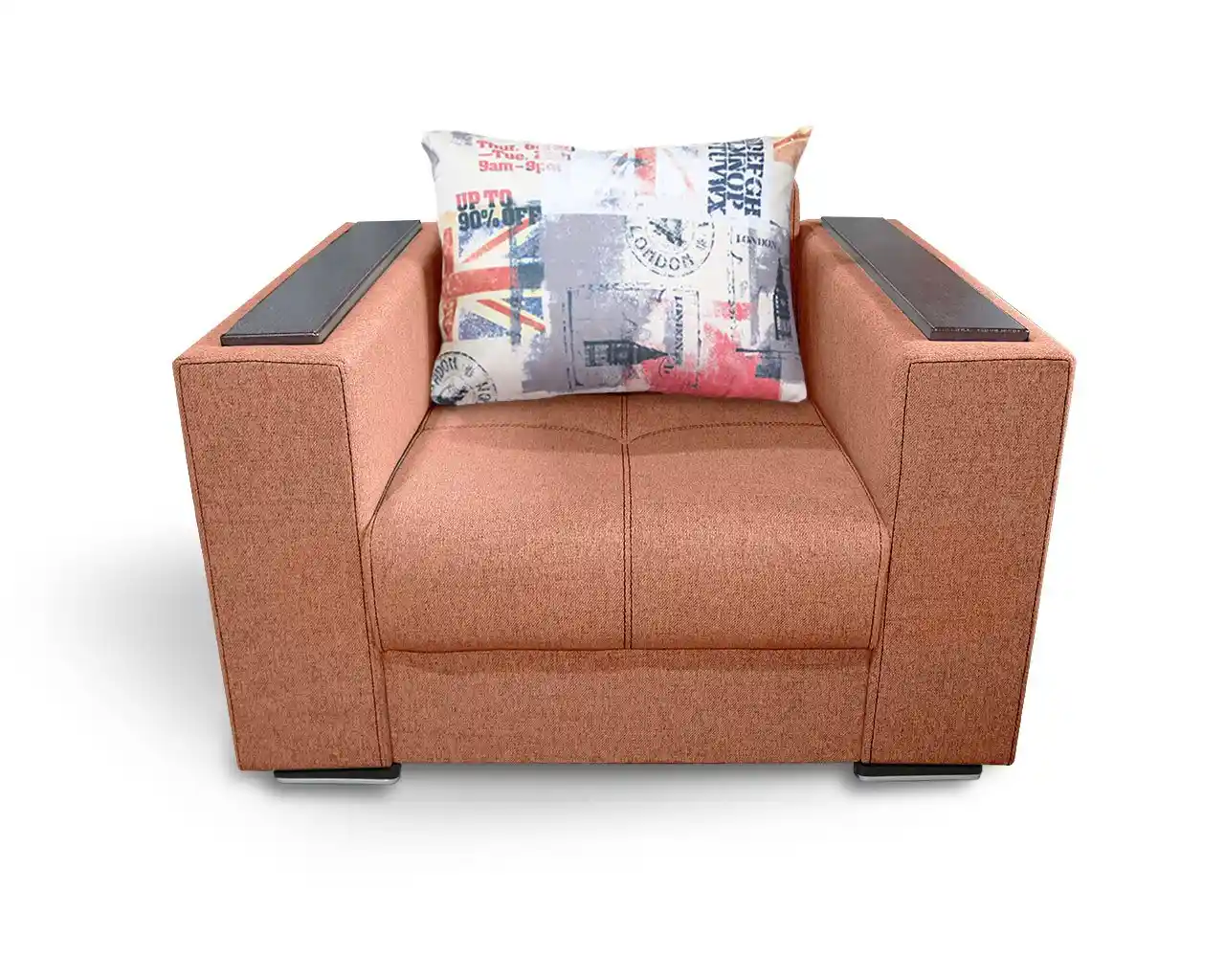 set living canapea extensibila cu lada si 2 fotolii fixe culoare caramiziu [5]