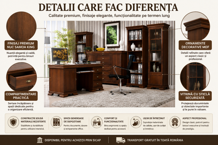 Mobilier Birou Executiv Nuc Samoa King [3]
