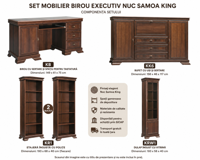 Mobilier Birou Executiv Nuc Samoa King [2]