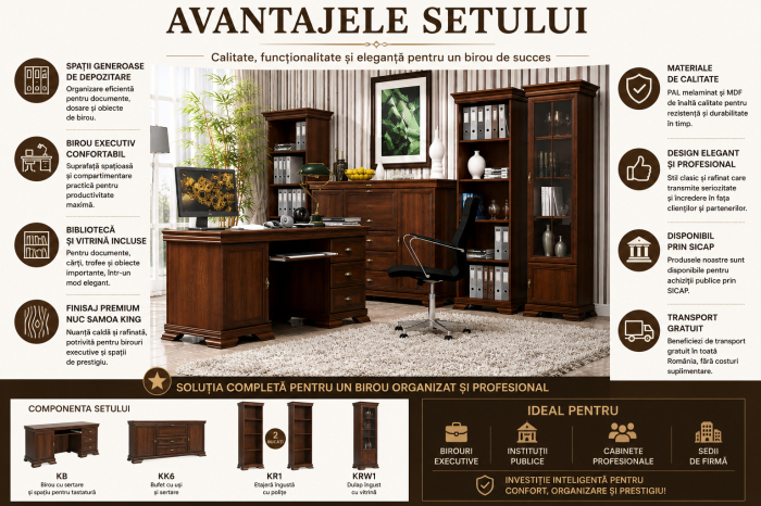 Mobilier Birou Executiv Nuc Samoa King [4]