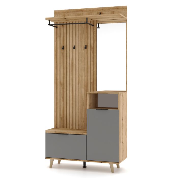 Set mobilier hol NODRI stejar evoke grafit [4]