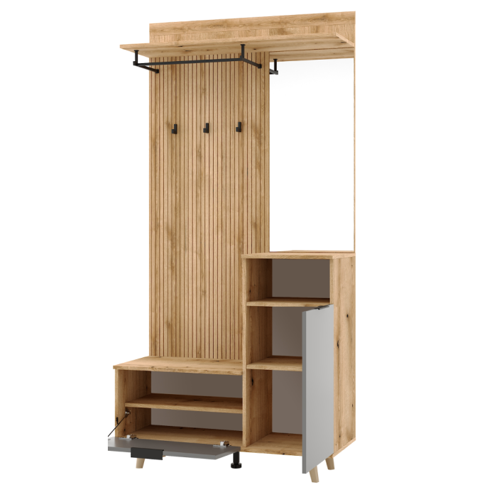 Set mobilier hol NODRI stejar evoke grafit [5]