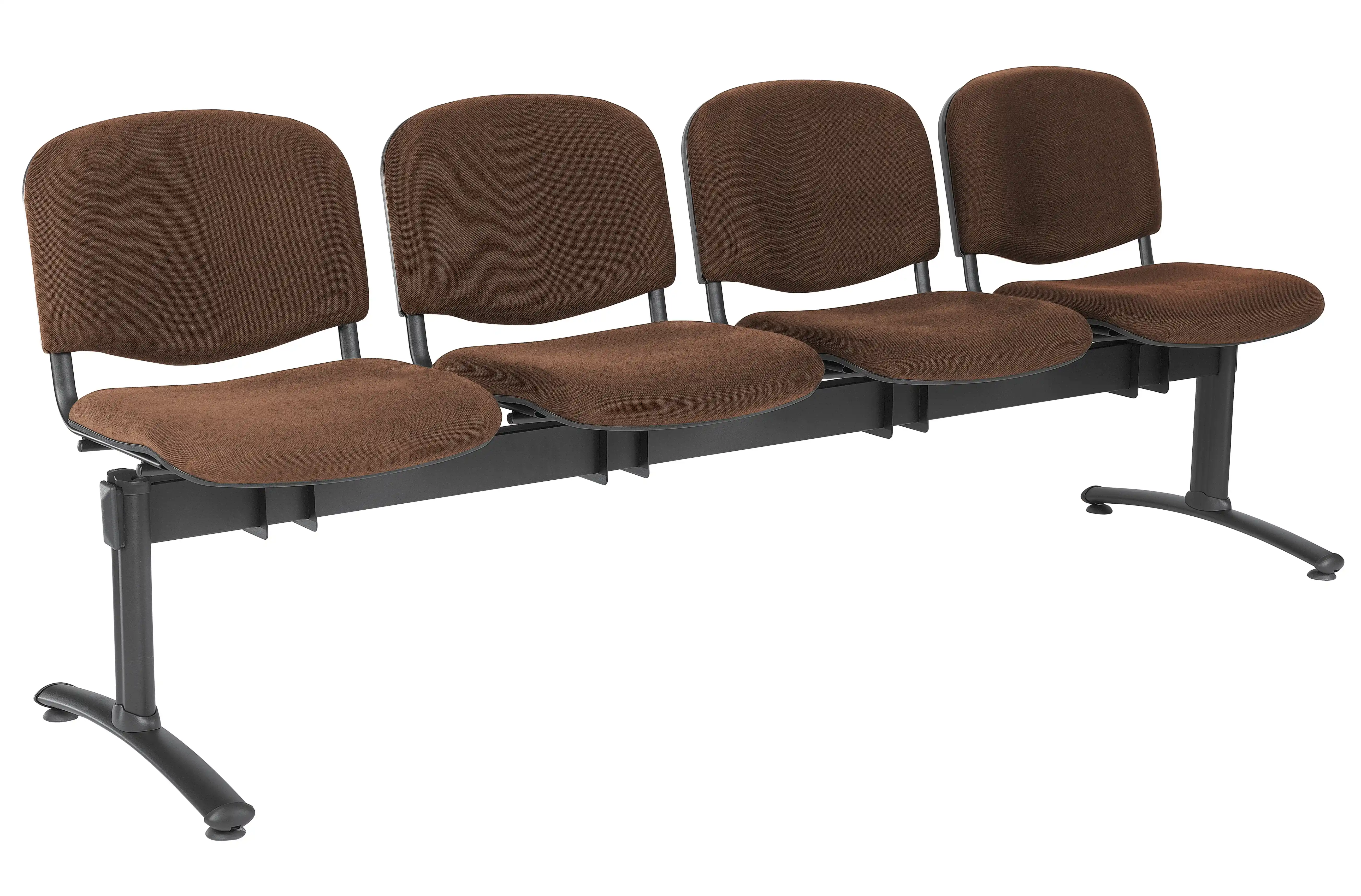 Mobilier Office - Bancă 4 locuri 1124 cu cadru metalic și șezuturi tapițate cu stofă – ideală pentru spații de așteptare