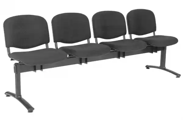 Bancă 4 locuri 1124 cu cadru metalic și șezuturi tapițate cu stofă – ideală pentru spații de așteptare [1]