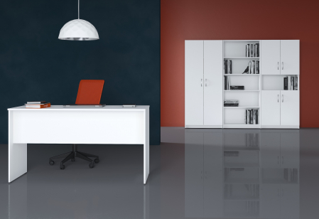 Biblioteci Office - biblioteca-birou-alb