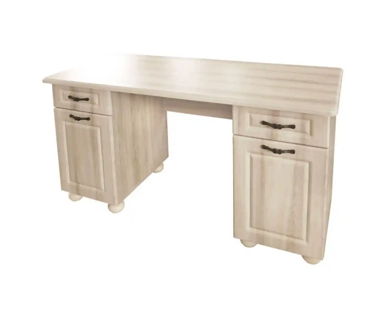 birou elegant cu blat si fronturi mdf, spatii depozitare si sertare ,culoare sonoma
