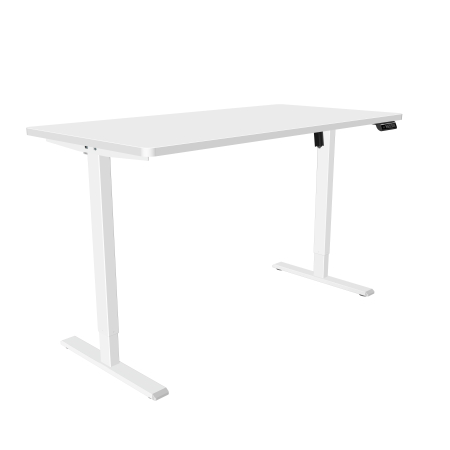 Birou Office - birou reglabil electric alb 120x60 blat inclus cadru metalic