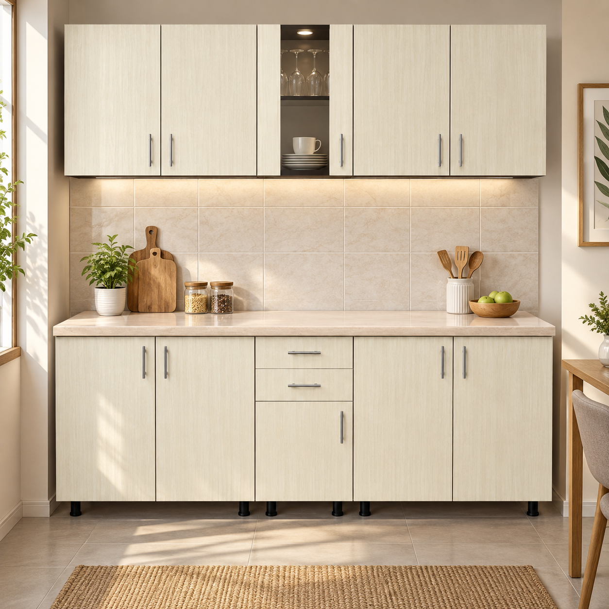 Mobilier Bucatarie - Bucătărie modulară 200 cm Wenge cu fronturi Ladin