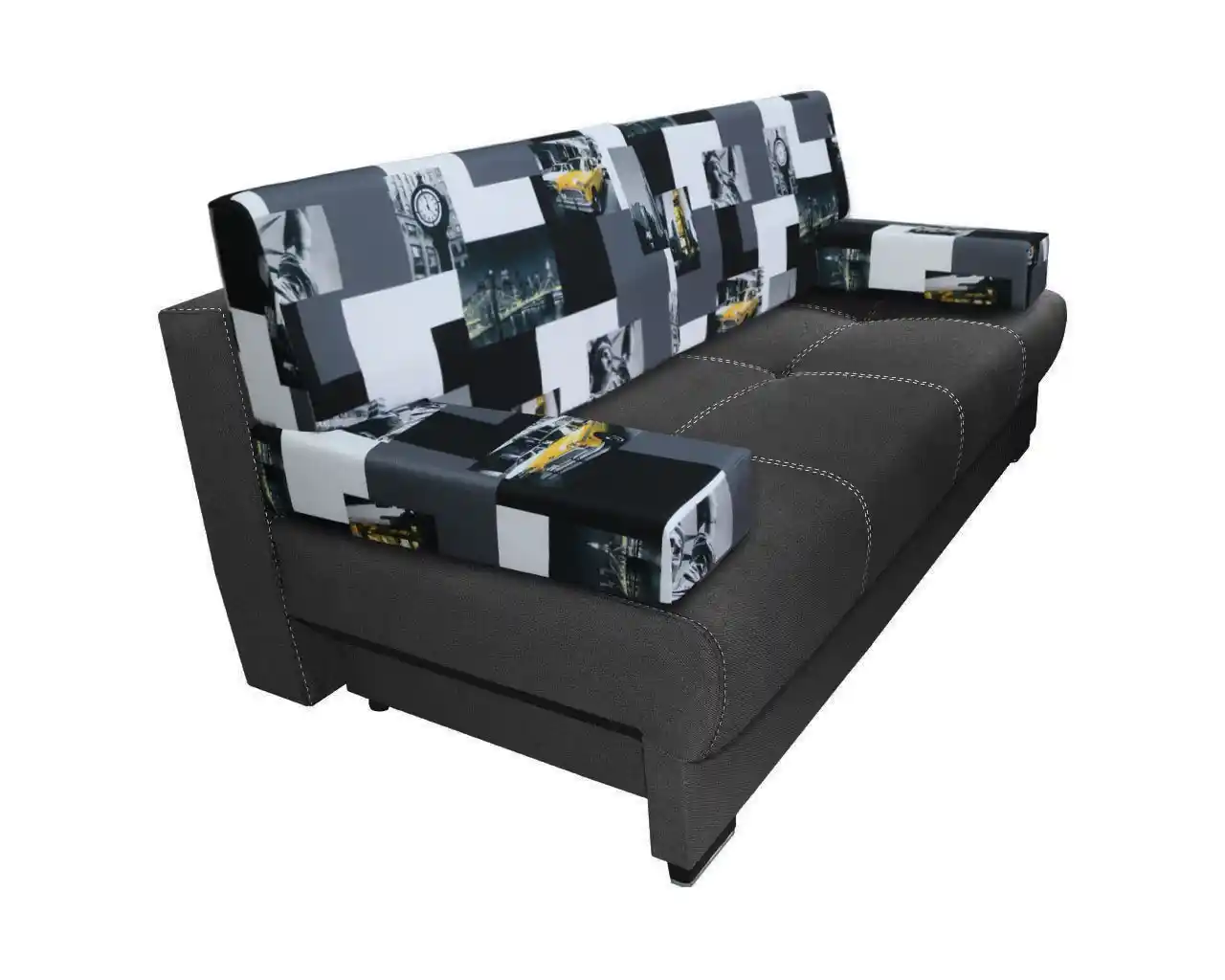 Canapea extensibilă Mesiem negru N100 cu ladă depozitare [1]