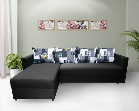Coltare living - Colţar-living-extensibil-negru