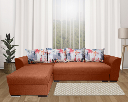 Coltare living - Coltar sufragerie extensibil Lindo caramiziu