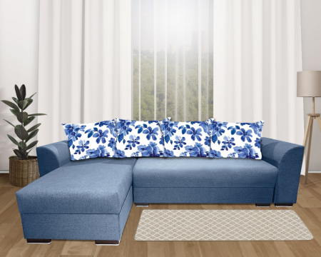 Coltare living - Coltar sufragerie extensibil Lindo albastru