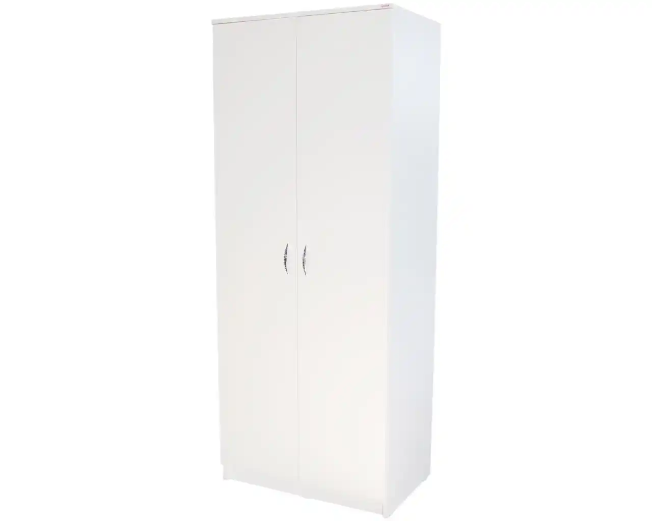 Dulapuri - Dulap alb cu 2 uși și bară pentru haine 200x80x52 cm