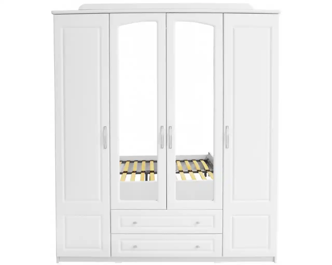 Dulap Sara 4 uși 2 sertare alb MDF – Mobila Ghencea [2]