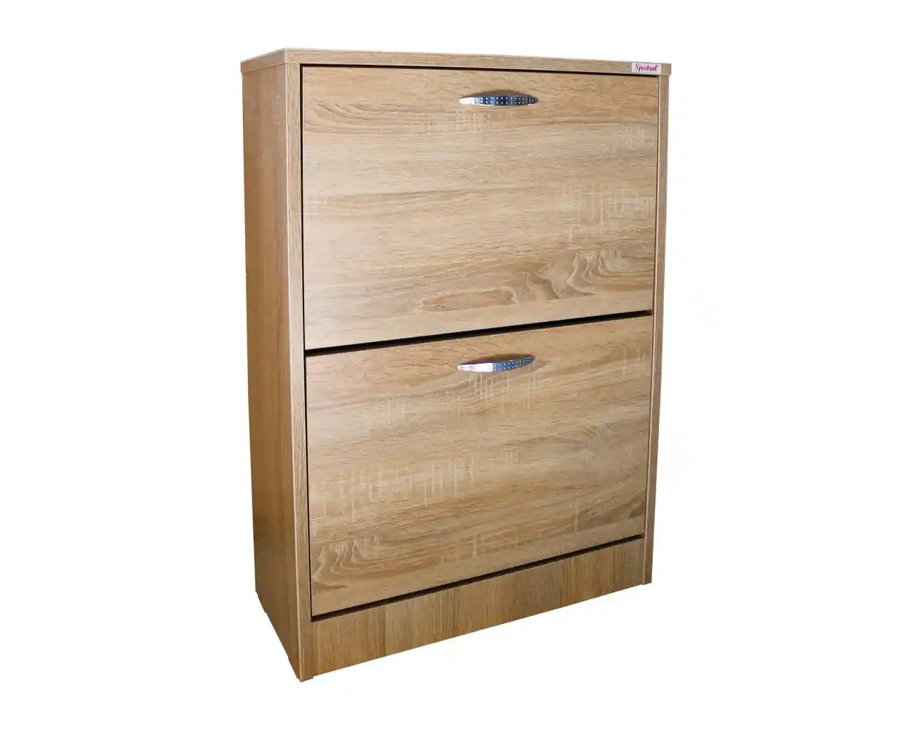 Mobilier Hol - pantofar cu 2 sertare suporti metaliici culoare sonoma
