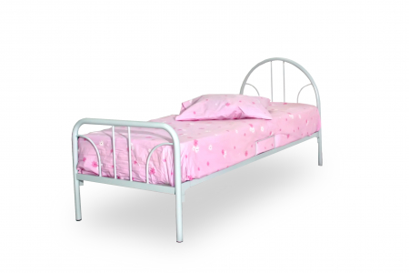 Paturi metalice - Pat metalic Adriana 200 x 90 cm, culoare gri deschis