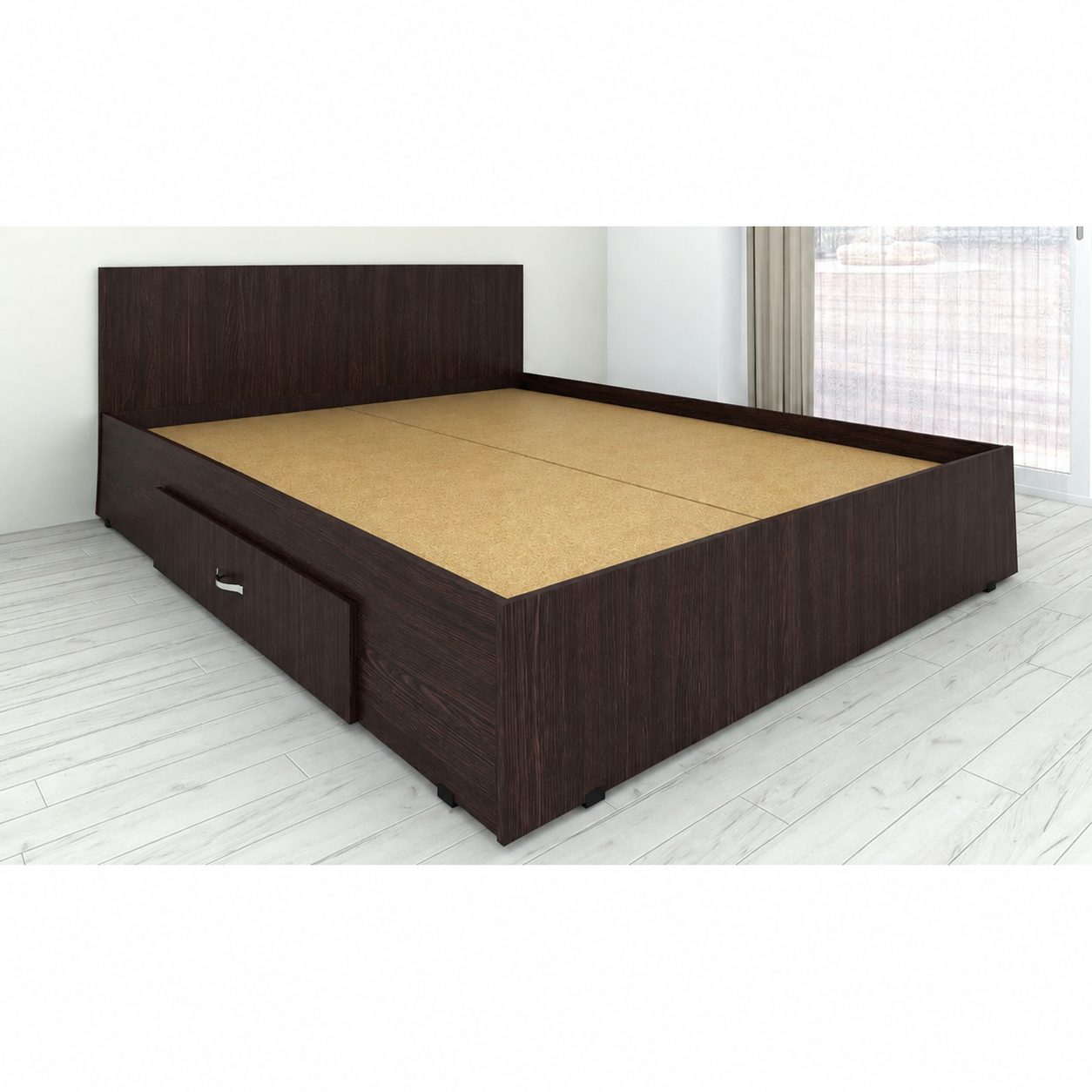 Pat 140x200 cu sertar finisaj Wenge