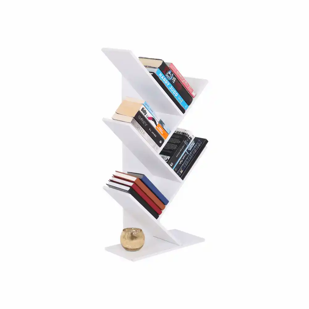 Biblioteci - Raft Cărți Alb TYP 3 40 – mobilier modern și compact pentru living