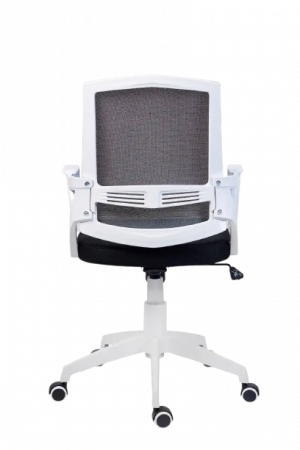 scaun de birou ergonomic operational si pentru copii cadru alb si mesh negru cu gri [4]