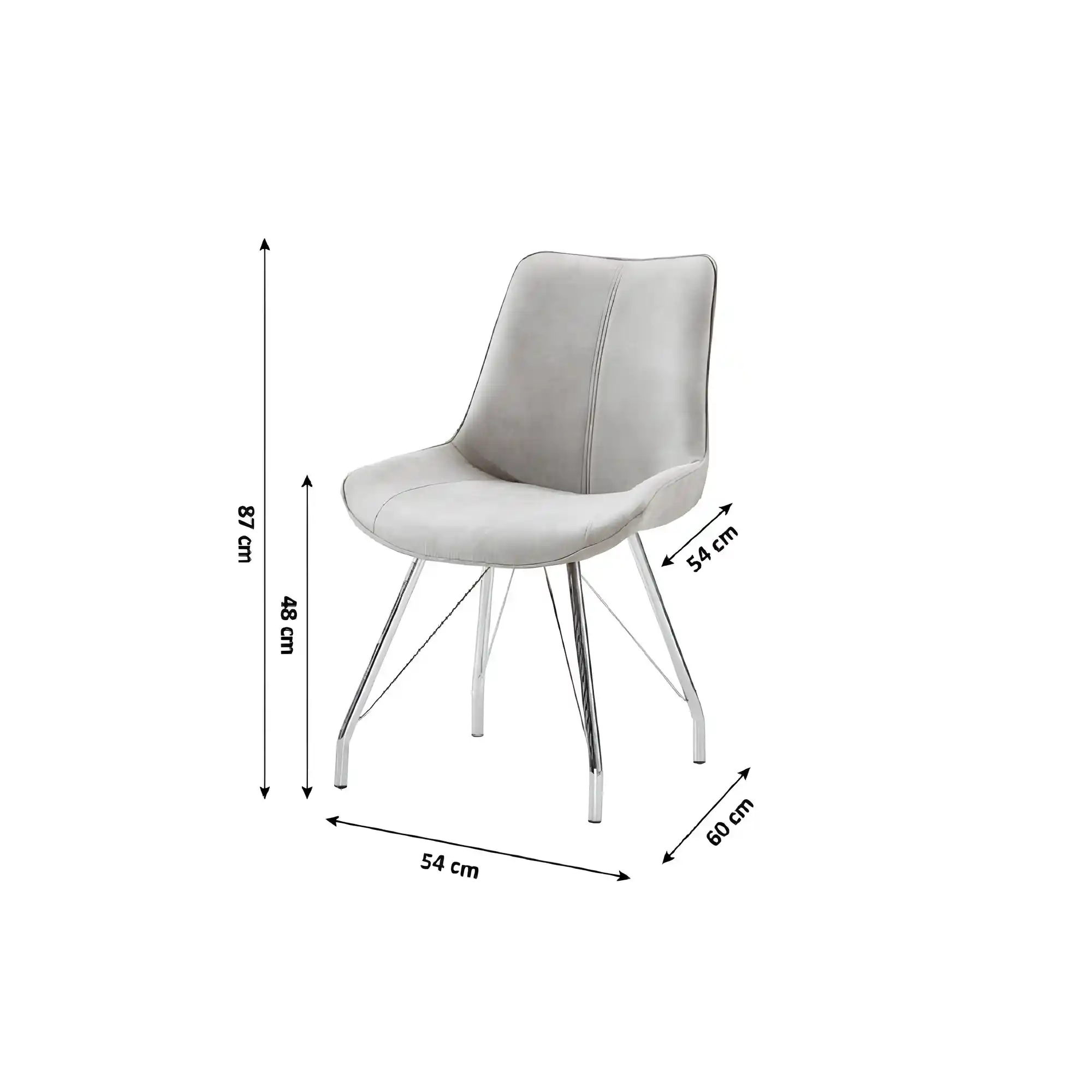 sacun pentru living cromat madora cu tapiterie gri [1]