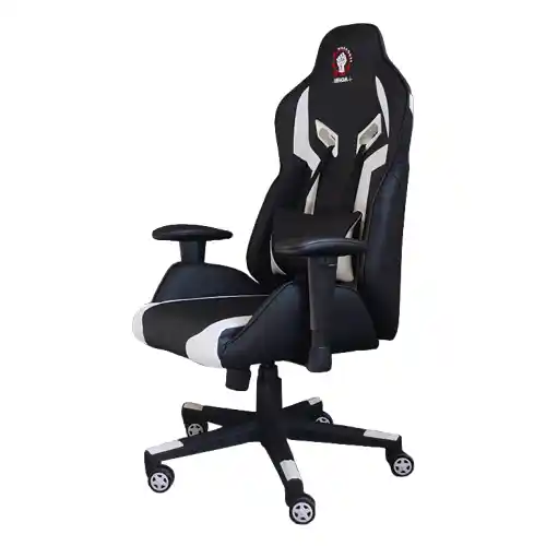 Scaune de birou - Scaun gaming Venom negru cu alb, ergonomic și reglabil – Mobila Ghencea