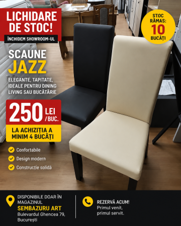 Scaune si tabureti - scaun living  Jazz cadru lemn tapitat piele ecologica wenge