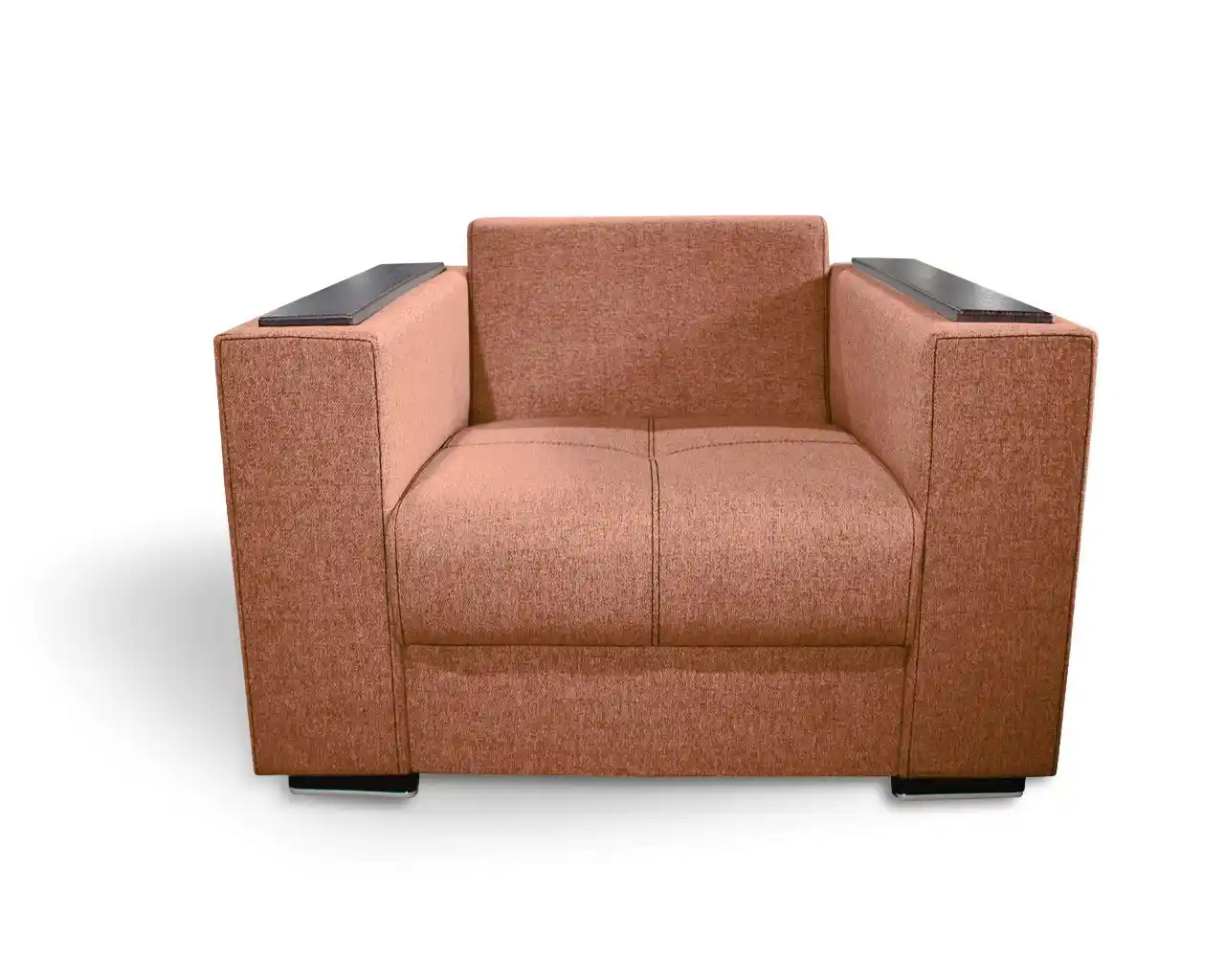 set living canapea extensibila cu lada si 2 fotolii fixe culoare caramiziu [5]