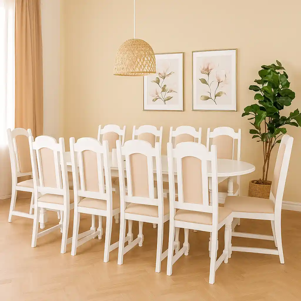 set pentru living format din masa cu picioare din lemn si blat din mdf furniruit si sacune din lemn cu sezut si spatar tapitat cu stofa [1]