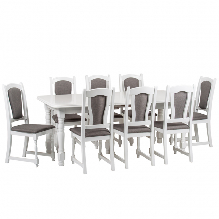 Mese living - set-masa-living-cu-scaune-alb