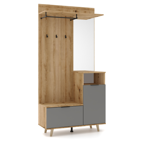 Cuiere - Set mobilier hol NODRI stejar evoke grafit