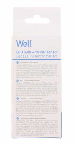 Bec cu LED cu senzor PIR A60 12W lumina rece Well [4]