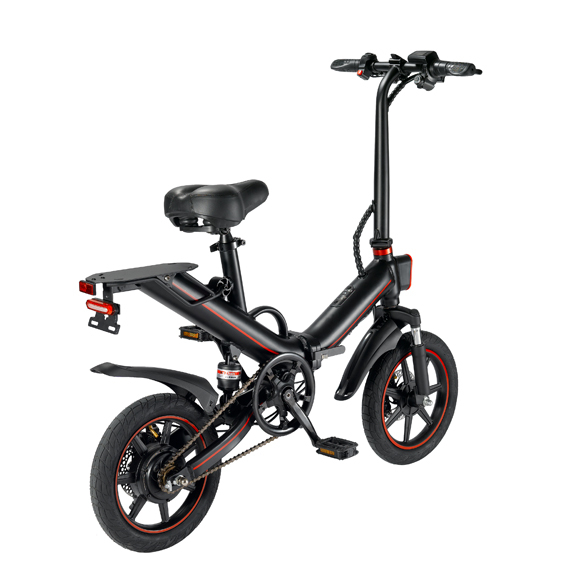 Bicicleta electrica pliabila, roti 14-inch, 10 Ah Baterie, Nubility, Negru [4]