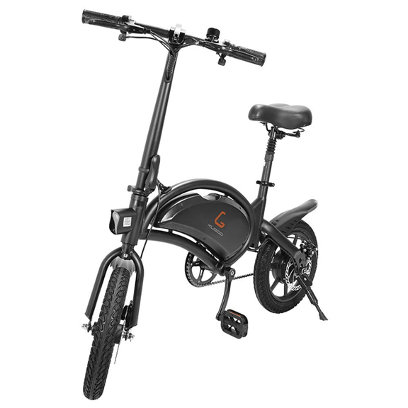 Bicicleta electrica pliabila, roti 14`` Kugoo Kirin baterie 7.5Ah,  Negru [2]