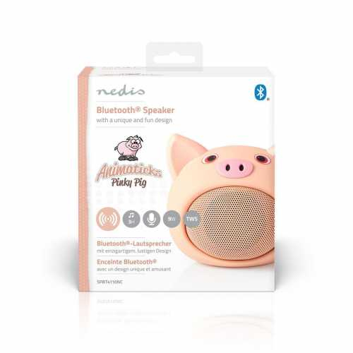 Boxa portabila Nedis, Bluetooth, Redare pana la 3 ore, Hands-free, Pinky Pig [7]