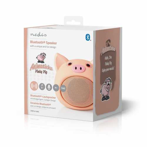 Boxa portabila Nedis, Bluetooth, Redare pana la 3 ore, Hands-free, Pinky Pig [8]