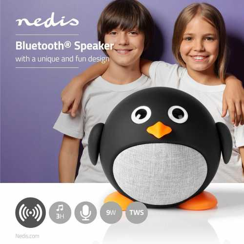Boxa portabila Nedis, Bluetooth, Redare pana la 3 ore, Hands-free, Pippy Pinguin [2]