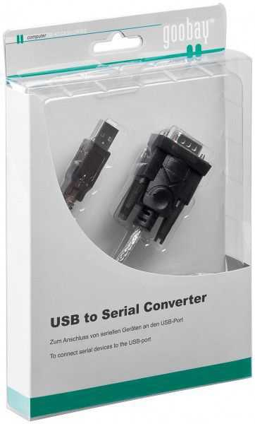 Cablu convertor USB tata la Serial RS232 9p D-SUB 1.5m Goobay [3]