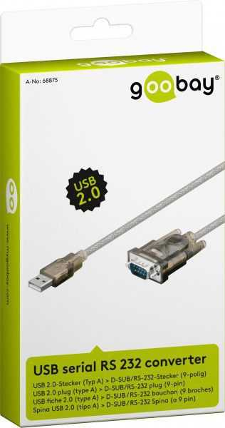 Cablu convertor USB tata la Serial RS232 9p D-SUB 1.5m Goobay [2]