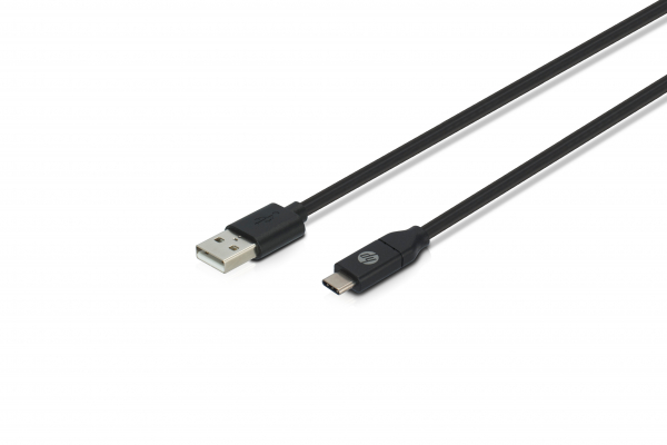 Cablu de incarcare si sincronizare USB 2.0 A tata -> USB-C tata 1m negru, HP [1]